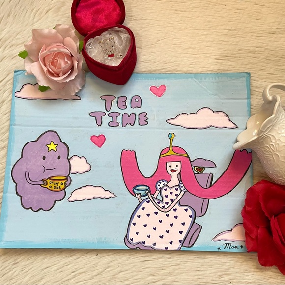 Adventure time Princess bubblegum & lumpy space princess tea time art piece - Picture 8 of 16